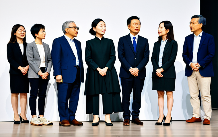 미술평론가 직업 전망 - "A modern blogger, wearing modest, stylish professional attire, sitting at a desk with a laptop, wri...