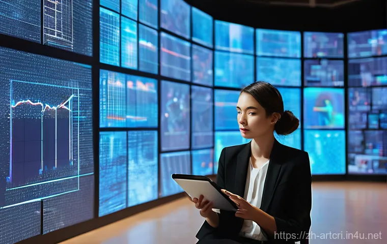 미술평론가 직무 수행 시 필요한 역량 - **Prompt for New Media Art & Digital Engagement:**
    A vibrant and modern art critic, mid-30s, wit...